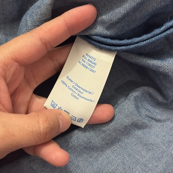 Boden Womens 14 Long Blue Faux Wrap Dress Minimalist Preppy Nautical Casual - Picture 7 of 9